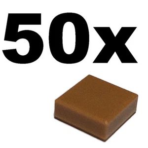 NEW LEGO - TILES - 1 x 1 - Medium Dark Flesh tile x 50 - smooth flat tiler 1x1 - Picture 1 of 1