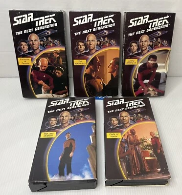 Star Trek The Next Generation VHS Movie Lot Pilot Episode 1, 2, 3, 4, 7 & 8 1991 - Imagem 1 de 4