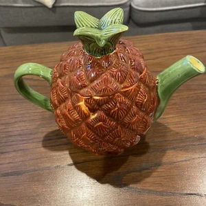 Rare Vintage Fruit Market Pineapple Tea Pot. Tiki Mid Century Mod 1419 - Picture 1 of 8