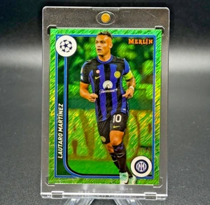 Lautaro Martinez 2023-24 Topps Merlin UCC Green Shimmer Refractor #'d /399 Inter - Picture 1 of 10