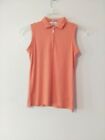 Bugatchi Women Shirt Size XS Small Orange Sleeveless Top 