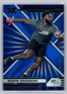 2021 Panini XR #171 Baron Browning Blue Denver Broncos /199 - Picture 1 of 2