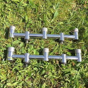 2 x Thick New Short Stainless Steel Carp Fishing Goal Post Buzz Bars 20CM 3 Rods - Picture 1 of 1