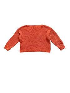 French Connection orange kurz geschnittener Strickpullover Freizeitpullover Damengröße Medium - Bild 1 von 7