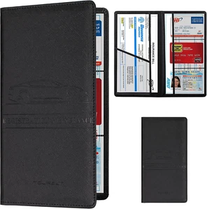Porta Carte Immatricolazione e Assicurazione Auto, Scatola Guanti Documenti Patente Veicolo C - Foto 1 di 12