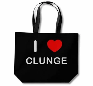 Clunge I Love Cotton Shopping Bag (Black, White, Natural) - Picture 1 of 8