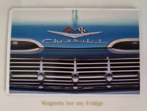 VINTAGE CLASSIC CHEVROLET CAR BONNET / GRILLE FRIDGE MAGNET - M117 F - Foto 1 di 1