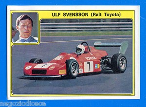 SUPER CAR - 1977 PANINI - FIGURE STICKER #37 - U. SVENSSON - RALT TOYOTA-Rec