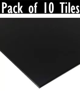 Suspended Vinyl Black Ceiling Wipeable EasyClean Tiles 595x595 600x600 x 7mm  - Picture 1 of 5