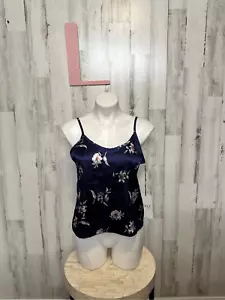 Floral silk tank top size large - Picture 1 of 6