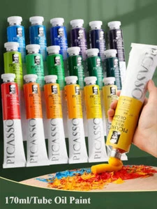 Pintura al óleo 170 ml LargeTubes no tóxica excelente resistencia al tinte, mezclable para lata - Imagen 1 de 48