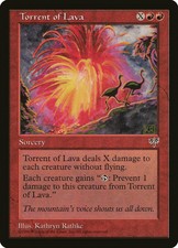 MTG - Torrent of Lava - Mirage - Reserved List - X1 - (HP) - FREE SHIPPING