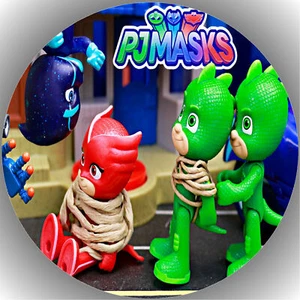Colocador de tartas cumpleaños imagen de tartas fondant - oblea PJ másks héroes de pijama P15 - Imagen 1 de 1