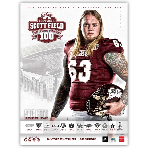 Mississippi State Bulldogs Standing Pose Poster Cover