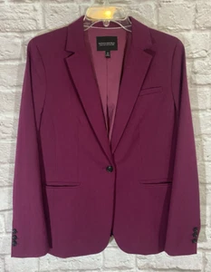 Banana Republic Long and Lean Blazer Womens 10 Berry Magenta Regency Office - Picture 1 of 12