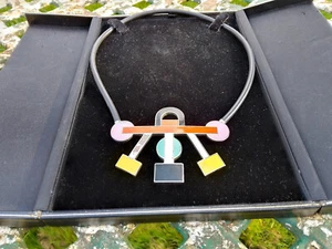 A Rare Original Vintage 1985 Memphis Euphoria Necklace Sottsass for ACME. - Picture 1 of 13