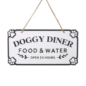 Heaven Sends Doggy Diner Metal Homeware Sign Pet Accessory Novelty Kitchen Decor - Picture 1 of 1