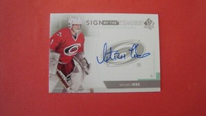 2014 15 SP Authentic Sign of the Times Arturs Irbe Autograph Carolina Hurricanes