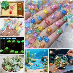 Cute Tiny Turtles for Crafts Nail Art Miniverse Luminous Mini Figurine Glow-Dark - Picture 1 of 23
