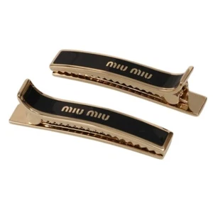 MIUMIU Haarspange Haarschmuck 2er Set 5JF136 2F6T F0002 schwarz - Bild 1 von 10