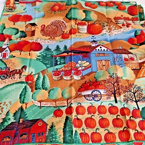 Fall Napkins Farmhouse Old Mill Pumpkins Scarecrows Country Store Farm $2.50each - Picture 1 of 20