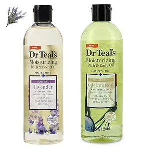 2 x Dr Teal's Olio Idratante Bagno e Corpo - 260 ml - Lavanda e Cocco - Foto 1 di 3