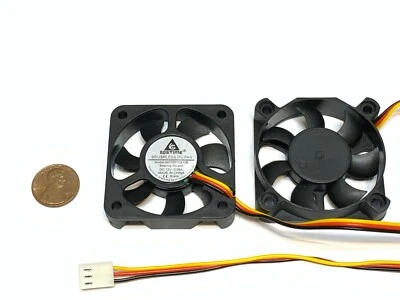 2 Pieces GDstime 12V 5010 3Pin Computer fan 50MM 5CM pc cooling Brushless C41 - Image 1 of 2