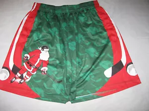 Christmas Santa Hockey Shorts Chalk Talk Sports Adult Small Men's (Small Fit) - Picture 1 of 5