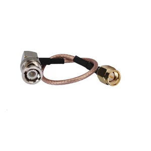 BNC male (plug) Right angle to RF SMA male coax RG316 RF cable assembly 20cm New - Picture 1 of 4