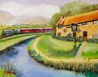 Original Amateur Acrylic Painting On Board The Old Railway Inn 18X14