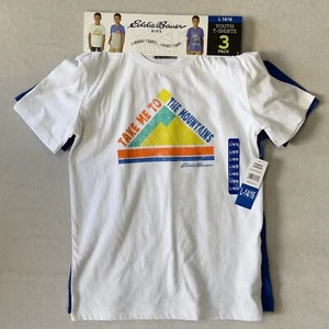 BRAND NEW - Eddie Bauer Youth 3-pack Tee - Size L (14-16) - BRAND NEW! - Picture 1 of 9