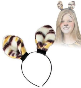 Haarreif Tiger mit Plüsch Ohren Halloween Karneval Fasching Party Cosplay - Bild 1 von 1
