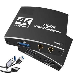4K Audio Video Capture Card USB 3.0 HDMI Video Capture Device HD Recording - Afbeelding 1 van 5