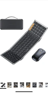 ProtoArc Foldable Keyboard and Mouse, XKM01 Folding Bluetooth Keyboard Mouse - Picture 1 of 1