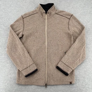 Prana Wool Blend Jacket Adult Large Brown Zip Up Sweatshirt Outdoors Men - Picture 1 of 8