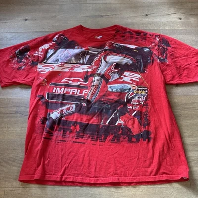 Nascar Tony Stewart Shirt Mens XXL 2XL Red All Over Print AOP 2010 Foto 1 de 4