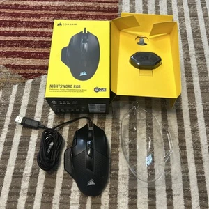 CORSAIR - Nightsword RGB Tunable FPS/MOBA Wired Optical Gaming Mouse - Photo 1/8