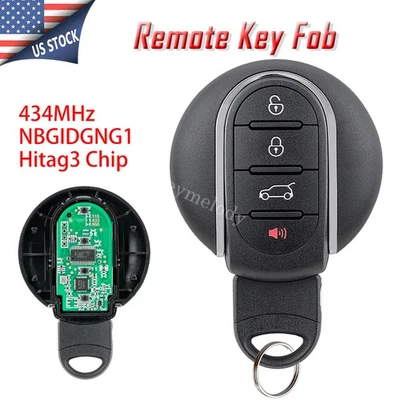 Chaveiro remoto de entrada sem chave completo para Mini Cooper 2014 - 2018 4 botões NBGIDGNG1 - Imagem 1 de 4
