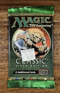 MAGIC THE GATHERING CLASSIC SIXTH EDITION BRAND NEW SEALED BOOSTER PACK - Picture 1 of 2