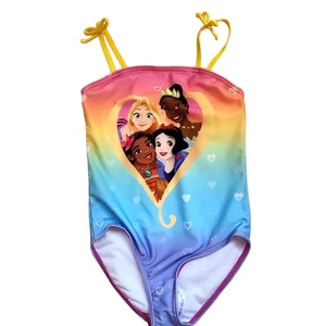 NEW DISNEY'S PRINCESSES Girls One-Piece Swimsuit Size 5/6 - Picture 1 of 3