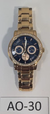 ** (NOS) DRONE Relojes de Precisión Bisel de Cristal 2 Tonos Azul/Dorado Reloj AO-30 Foto 1 de 4