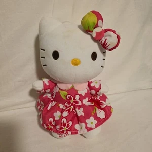 Hello Kitty Sanrio 2000s plush Pink Velvet Dress with bow 26cm RARE - Bild 1 von 5