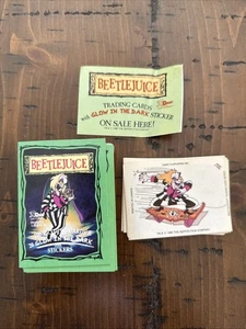 BEETLEJUICE DART 1990 TRADING CARDS 1-100 und 19 AUFKLEBER, ein AUFKLEBER FEHLT - Bild 1 von 24