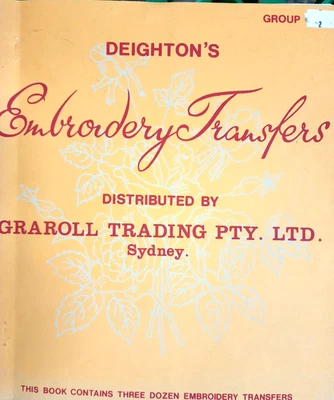 DEIGHTON'S  VINTAGE SILVER INK - NEW EMBROIDERY TRANSFERS -COMBINE Aussie Seller - image 1 of 4