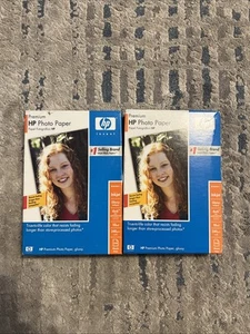 2 HP Premium Błyszczący atramentowy papier fotograficzny 4 x 6" 100 arkuszy w pudełku zapieczętowany NOWY - Zdjęcie 1 z 11