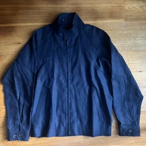 RRP £595 Private White VC Permanent Style Linen Harrington Size 6 Made in UK - Picture 1 of 10