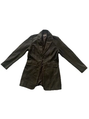 Коричневый натуральной кожи куртка размер S - Изображение 1 из 4