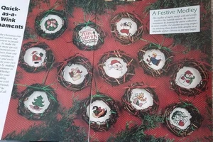 12 Christmas Medley ORNAMENT Cross Stitch Magazine Pattern (W) - Picture 1 of 1