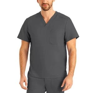 Landau ProFlex Men's 2-Pocket V-Neck Scrub Top - LT108 FREE SHIPPING! - Picture 1 of 12