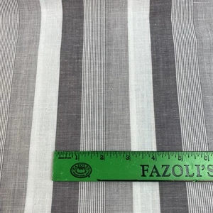 Camisa Vintage Rayas Gris Blanco Tejido Tela Algodón 4 yardas x 45"w Nuevo de Lote Antiguo - Imagen 1 de 7